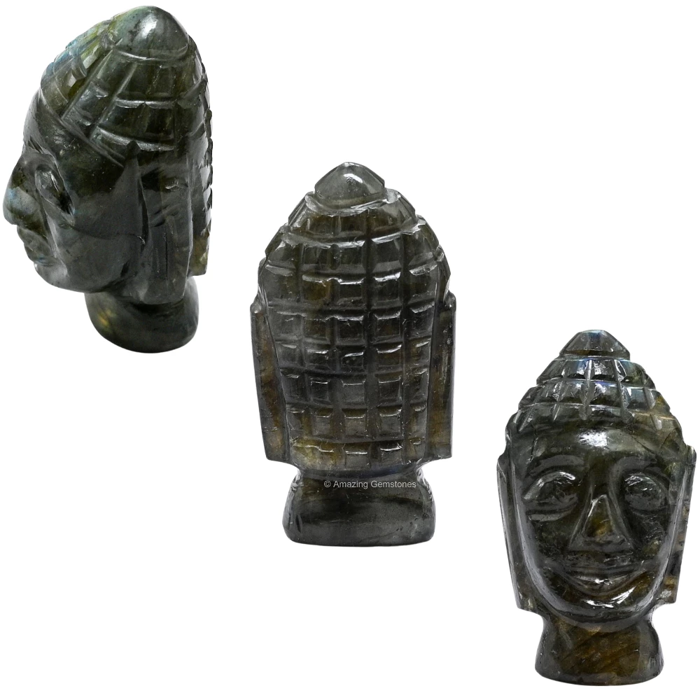 Labradorite Buddha Head