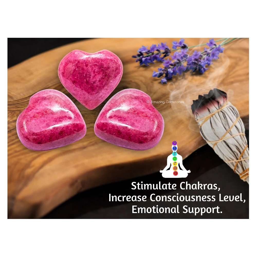 Pink Rhodonite Heart