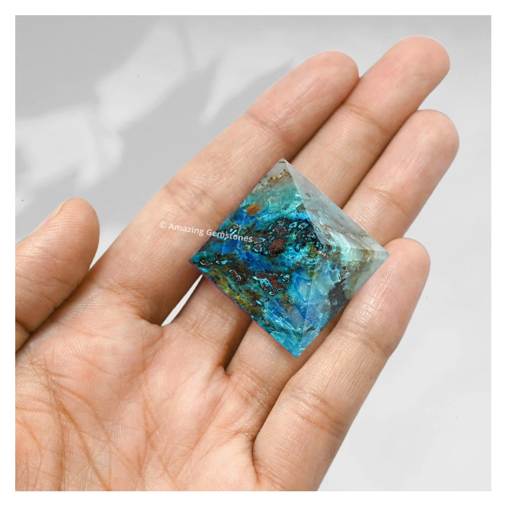 Chrysocolla Pyramid (1 Inch)