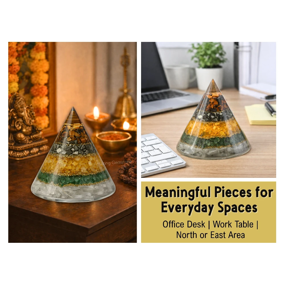 Dhanyog Orgone Pyramid to Attract Wealth and Financial Prosperity (Conical)