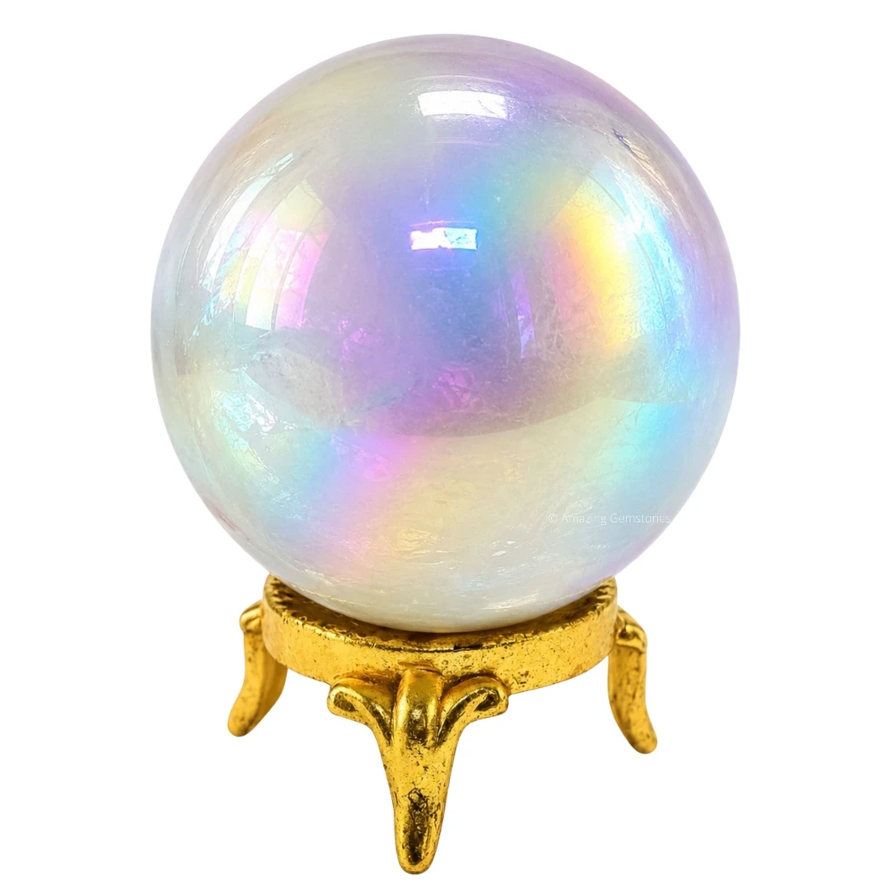 Large Angel Aura Quartz Sphere (3 Inch)
