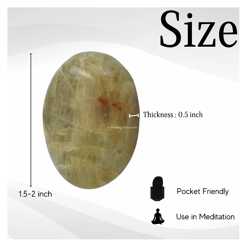 Yellow Aquamarine Palm Stone