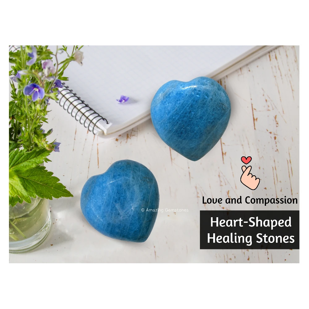 Blue Apatite Heart