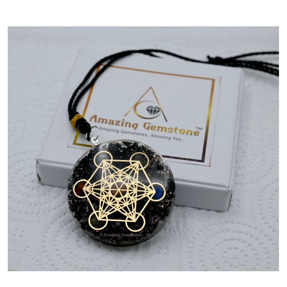 Black Tourmaline Orgone Necklace - Metatron