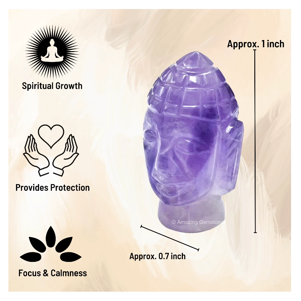 Amethyst Buddha Head