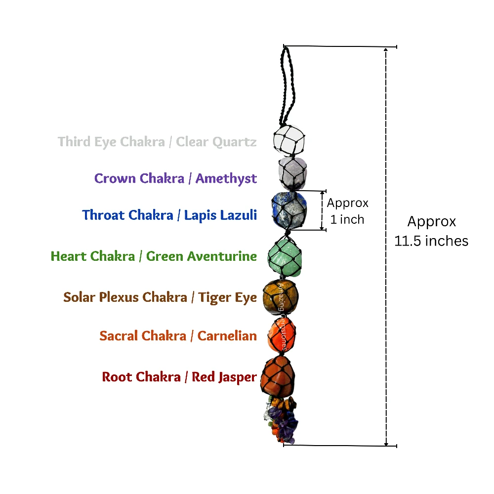 7 Chakra Tumbled Car Hanging Ornaments