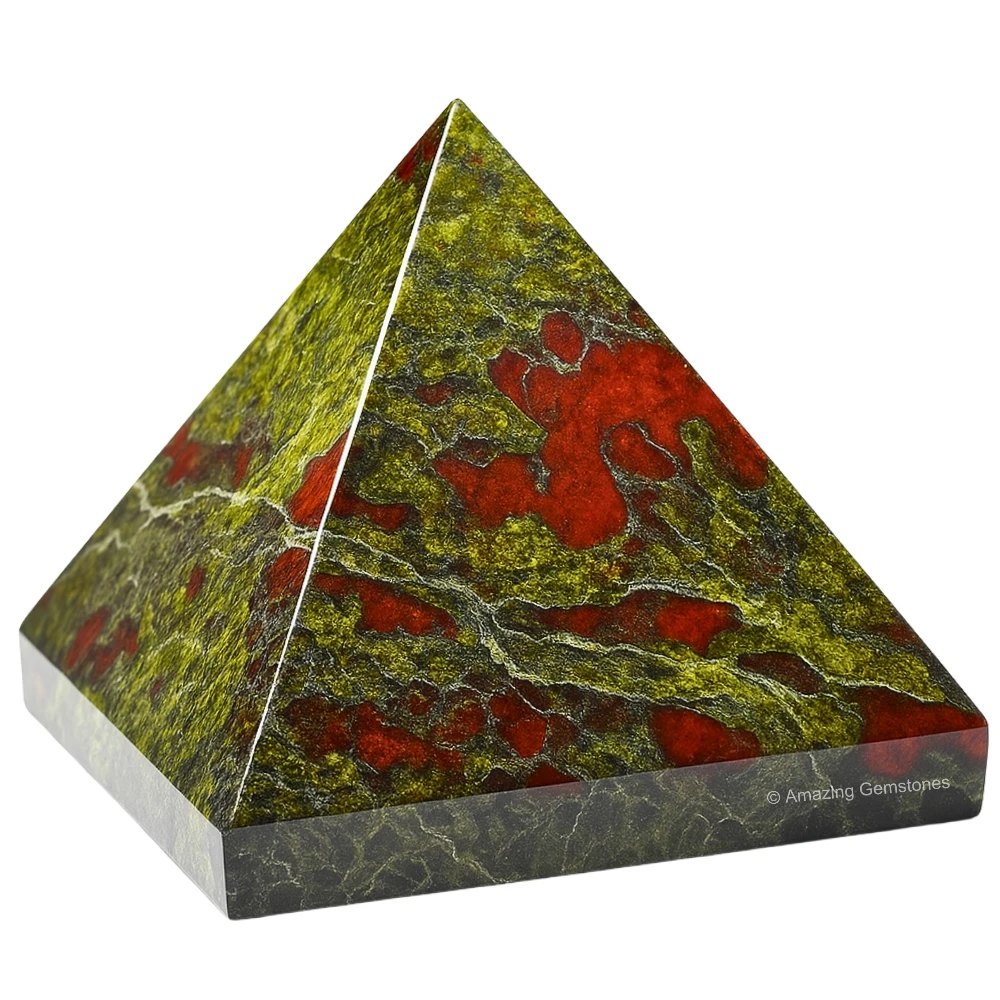 Dragon Bloodstone Pyramid (1 Inch)