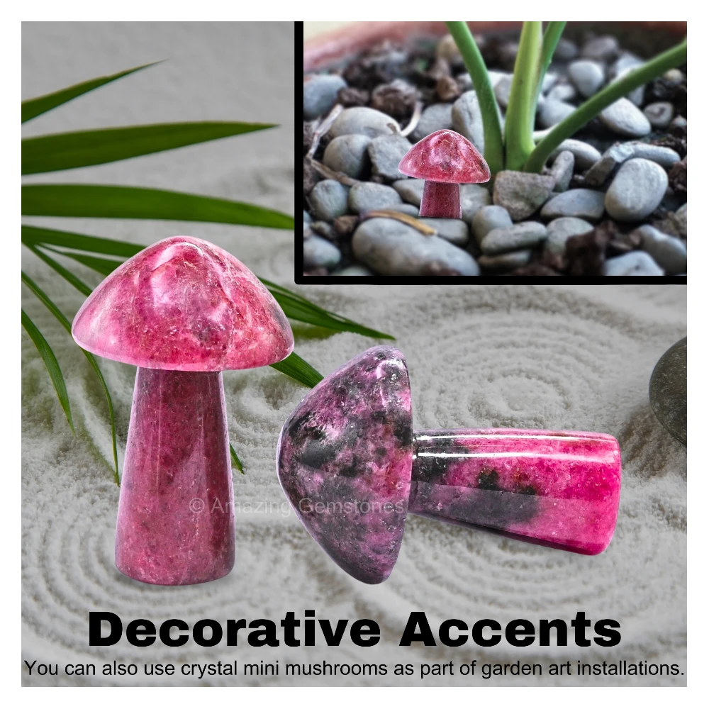 Rhodonite Crystal Mushroom