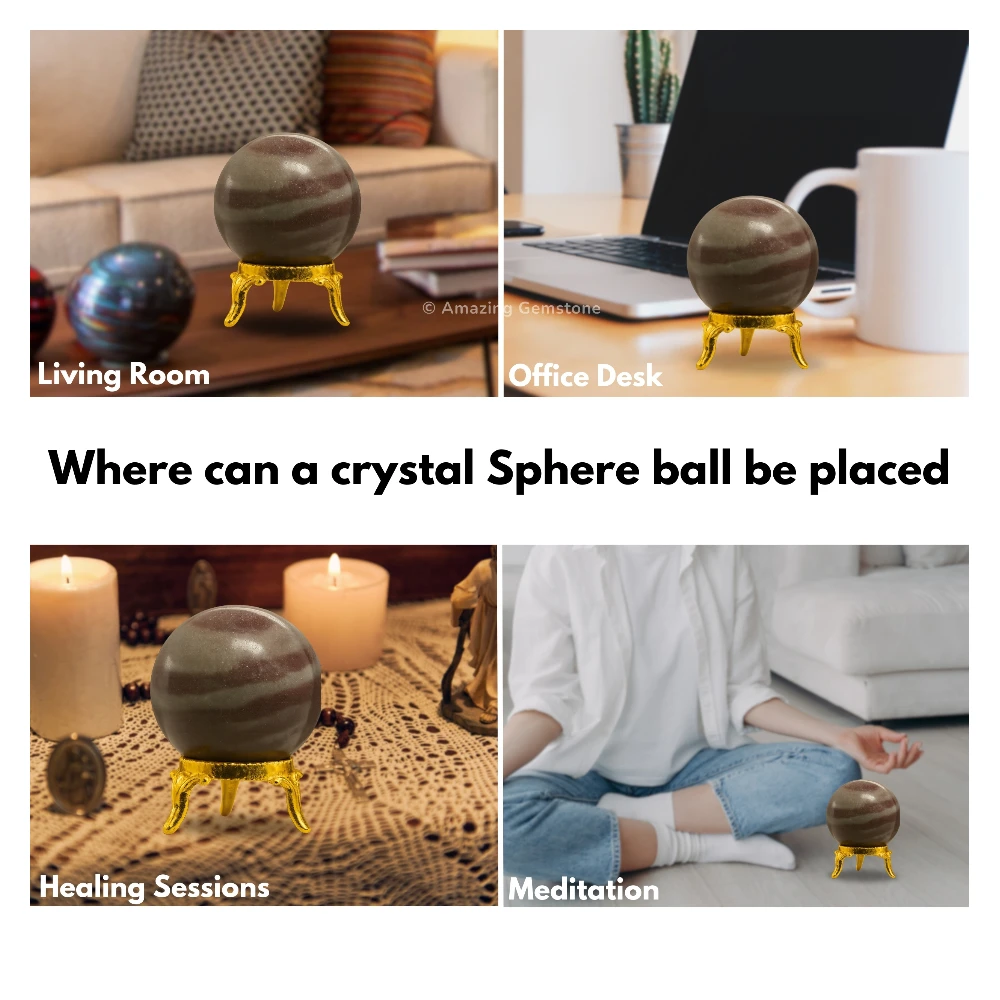 Narmada Shiva Lingam Sphere (1.5 Inch)