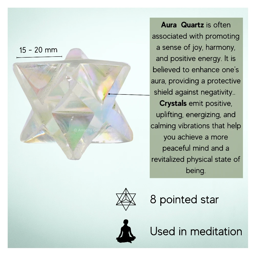 Angel Aura Quartz Merkaba (20-25 mm)