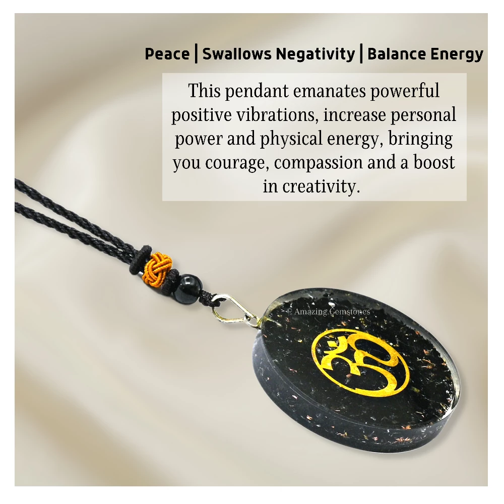 Shungite Necklace - Om