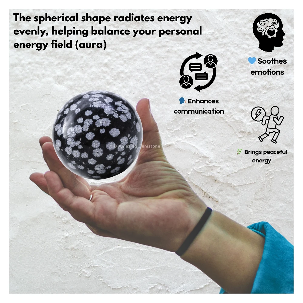 Snowflake Obsidian Sphere (2 Inch)
