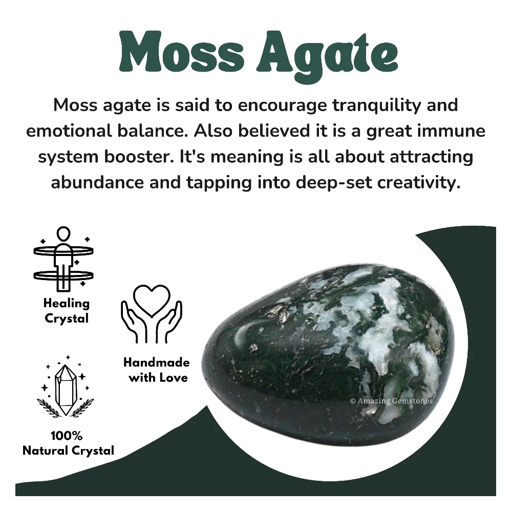 Tumbled Moss Agate Crystals Stones (1000+ Carats)
