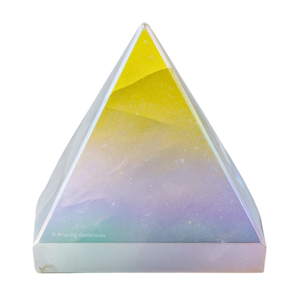 Angel Aura Quartz Pyramid (1.5 Inch)