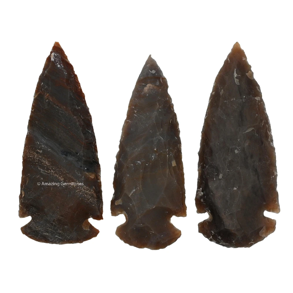 Fancy Jasper Crystal Arrowhead - 3" to 4" (3 Pieces)