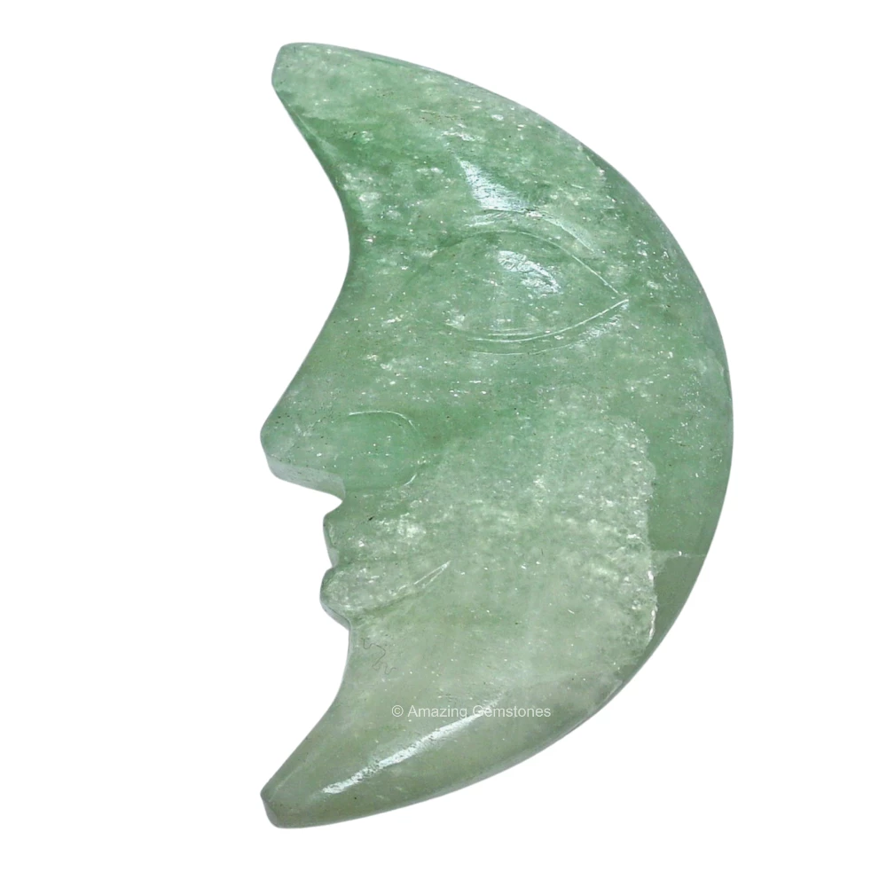 Light Green Aventurine Crescent Moon