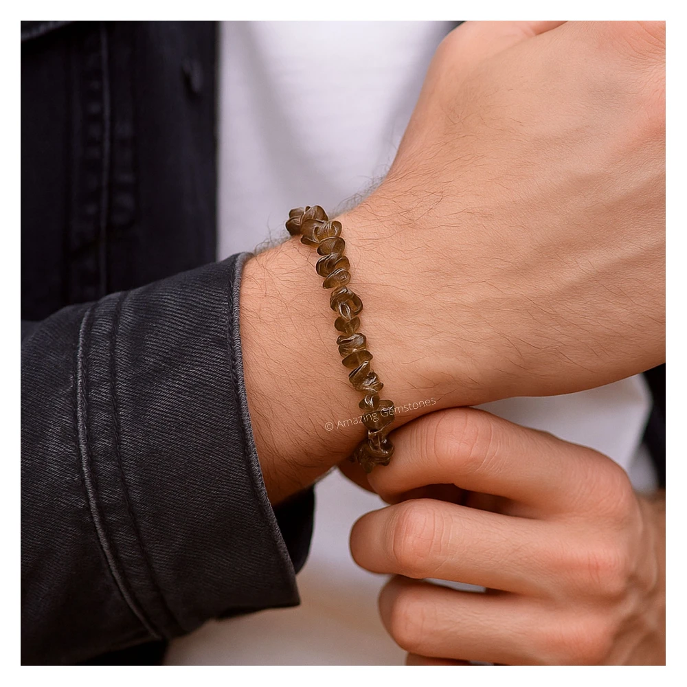 Smoky Quartz Chips Bracelet