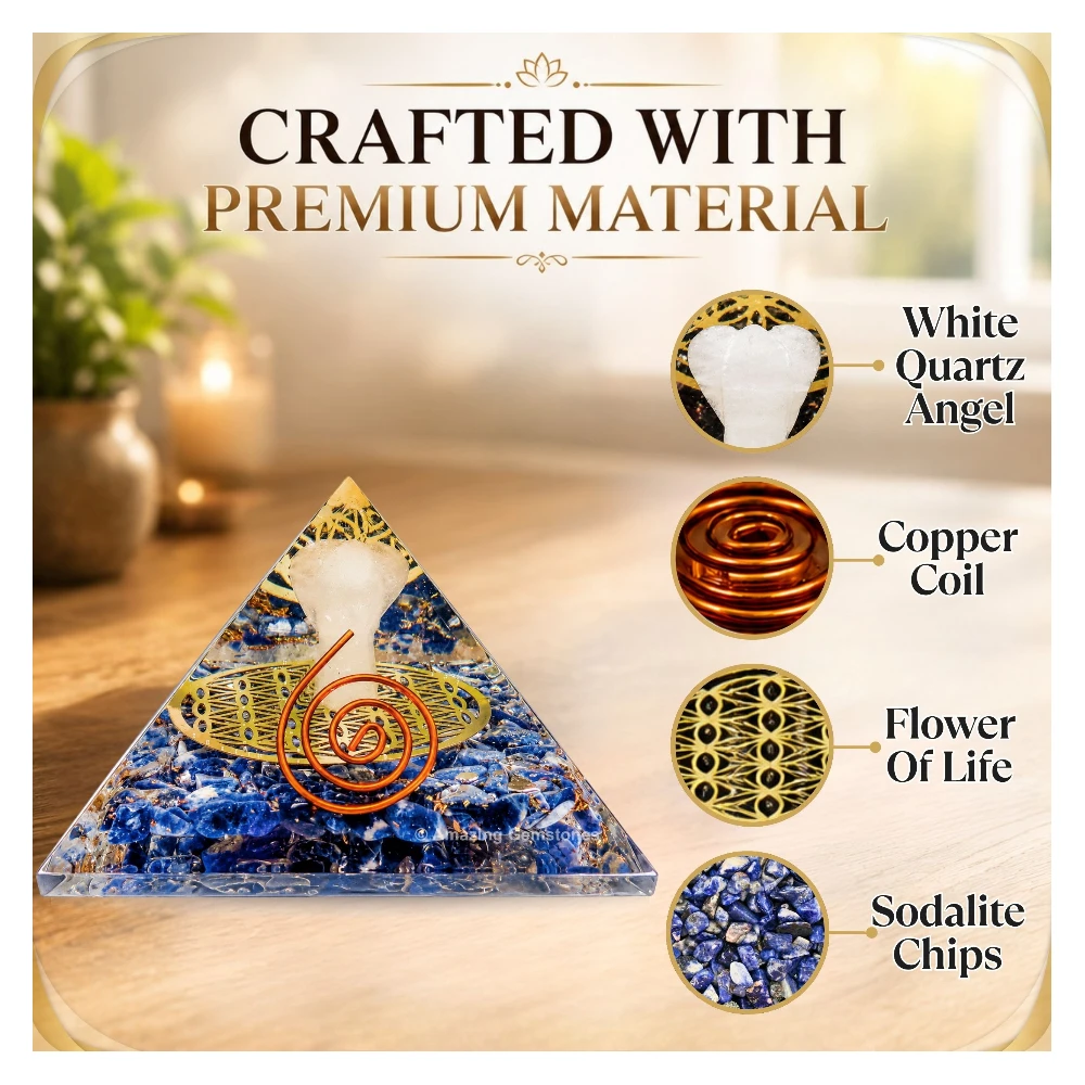Sodalite Orgone Pyramid - Angel Glow in Dark
