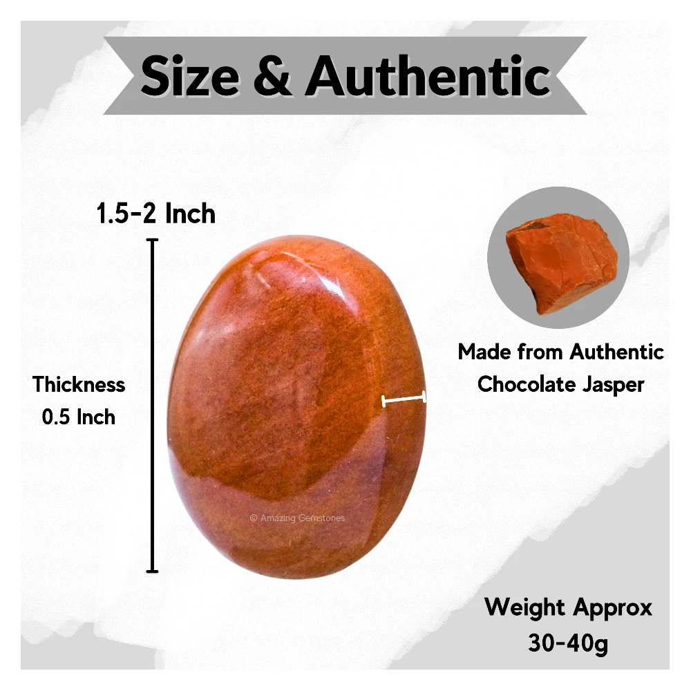 Chocolate Jasper Palm Stone