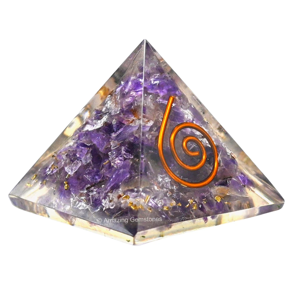 Amethyst Orgone Pyramid - Mini
