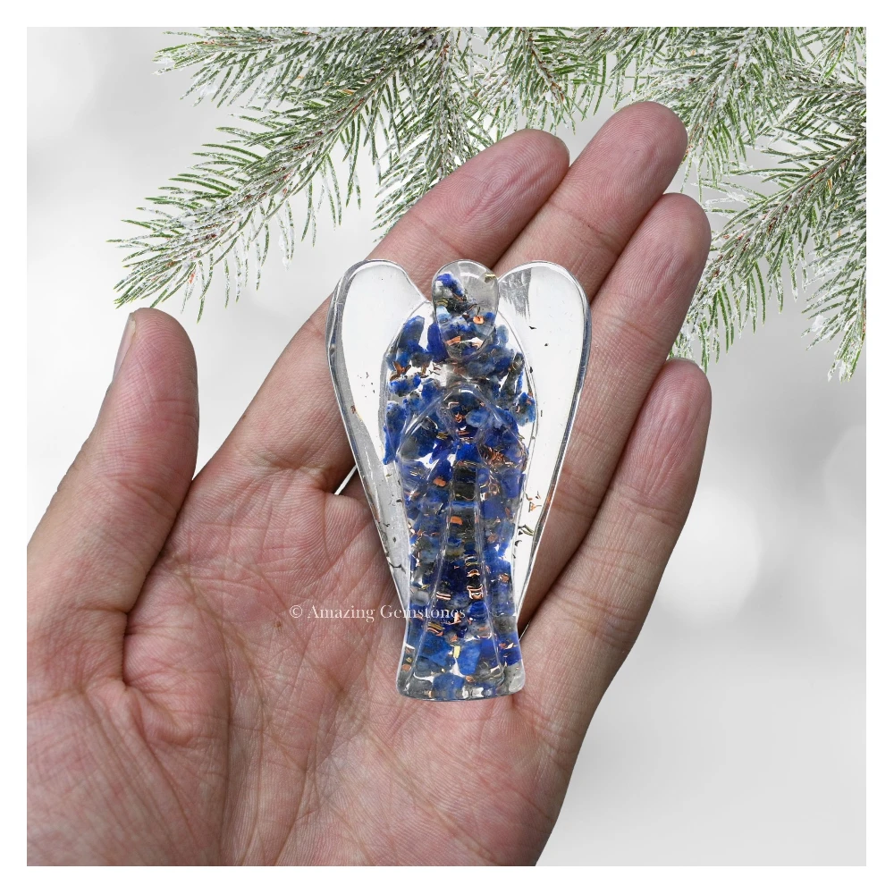 Lapis Lazuli Orgone Angel Figurine (3 Inch)