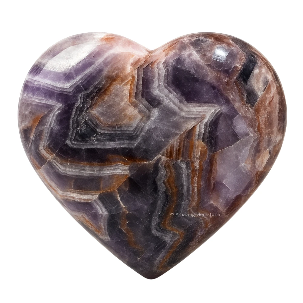 Amethyst Chevron Heart