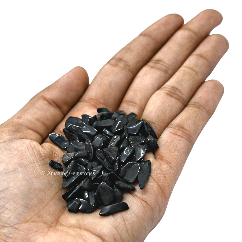 Black Agate Chips (1LB)
