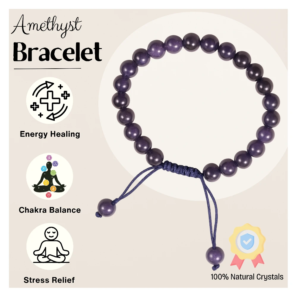 Amethyst Bracelet (Adjustable)
