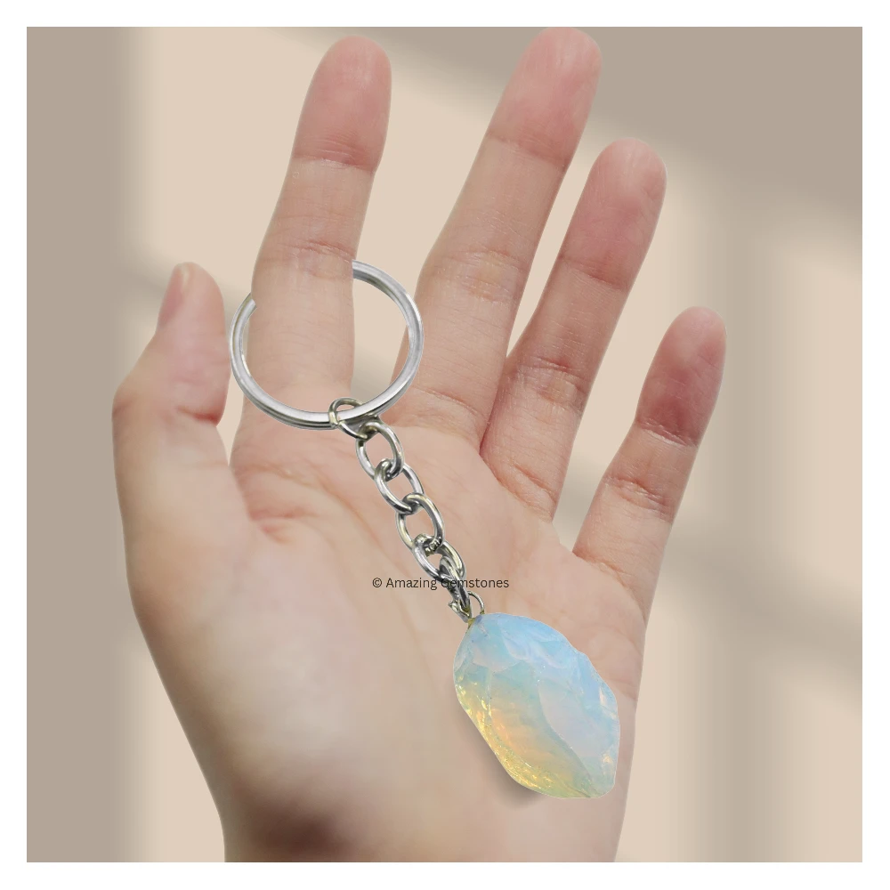 Opalite Keychain Keys Holder (Raw)