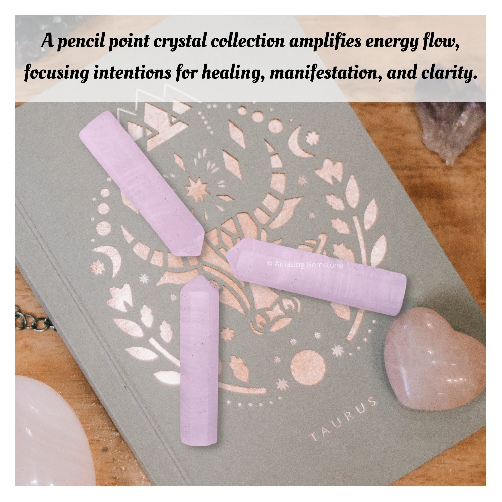 Pink Calcite Pencil Points (Set of 3)