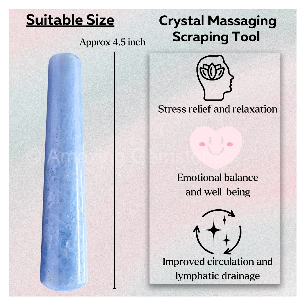 Blue Calcite Wand