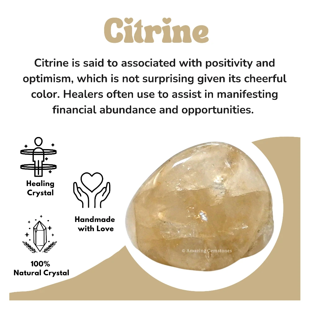Tumbled Citrine Stone Crystals (1 oz)