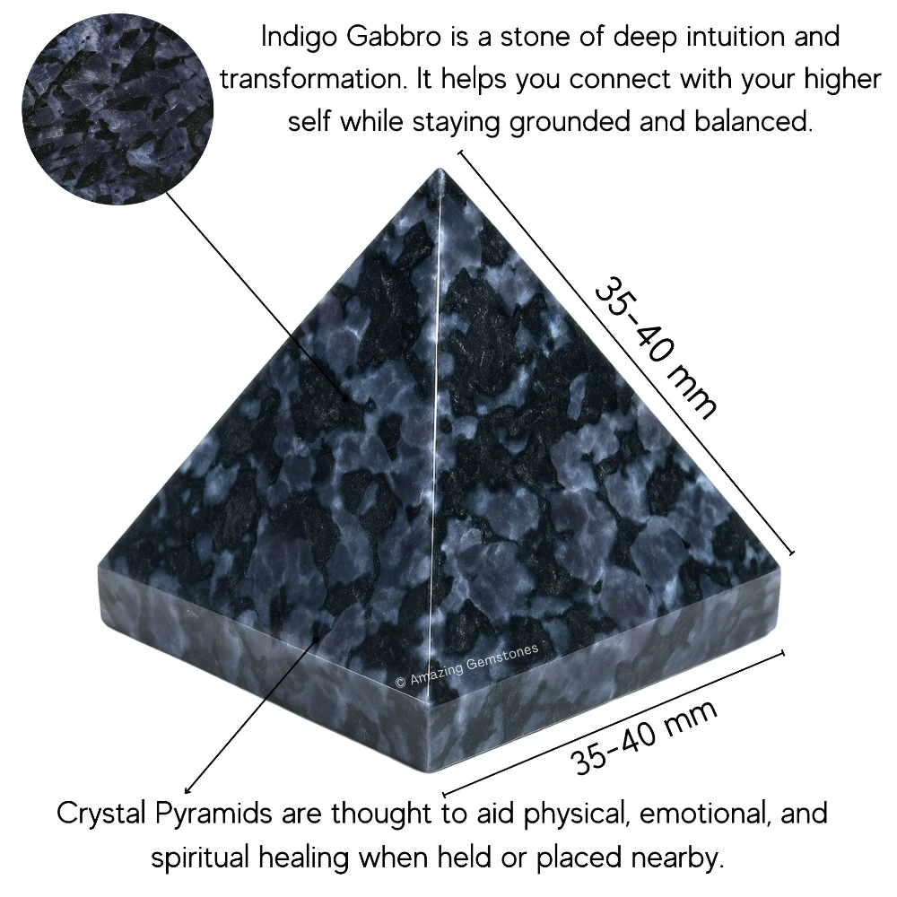 Indigo Gabbro Pyramid (1.5 Inch)