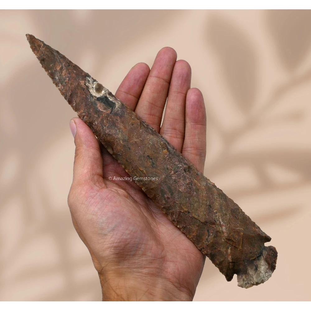 Fancy Jasper Crystal Arrowhead - 9" to 10"