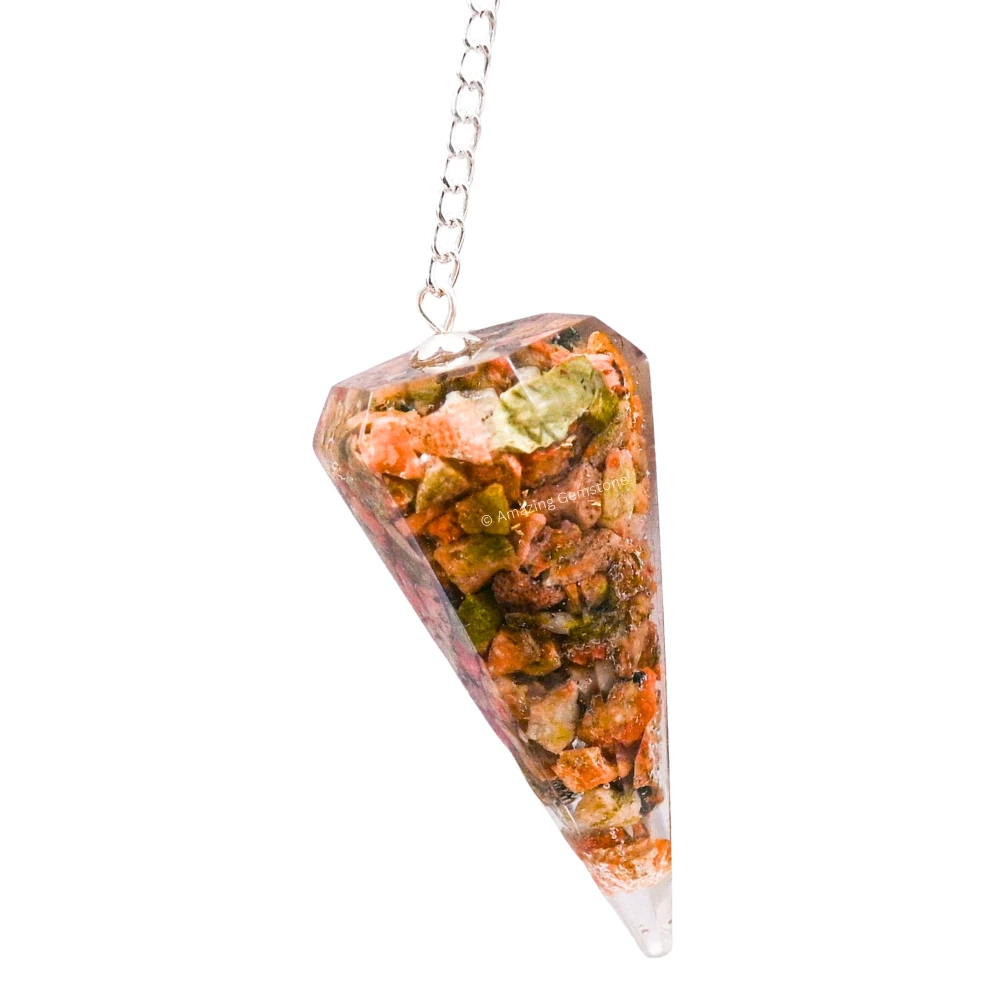 Unakite Orgone Pendulum