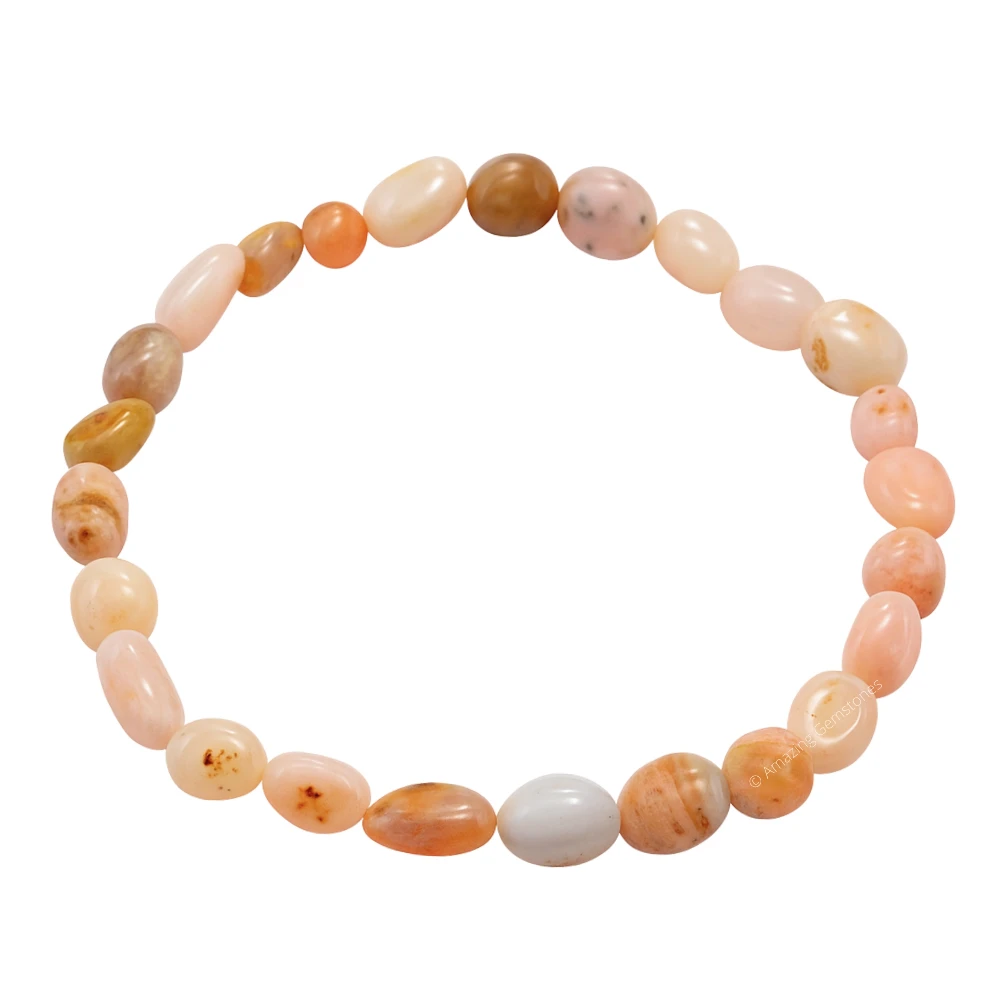 Rhodochrosite Tumbled Stone Bracelet (Stretchable)