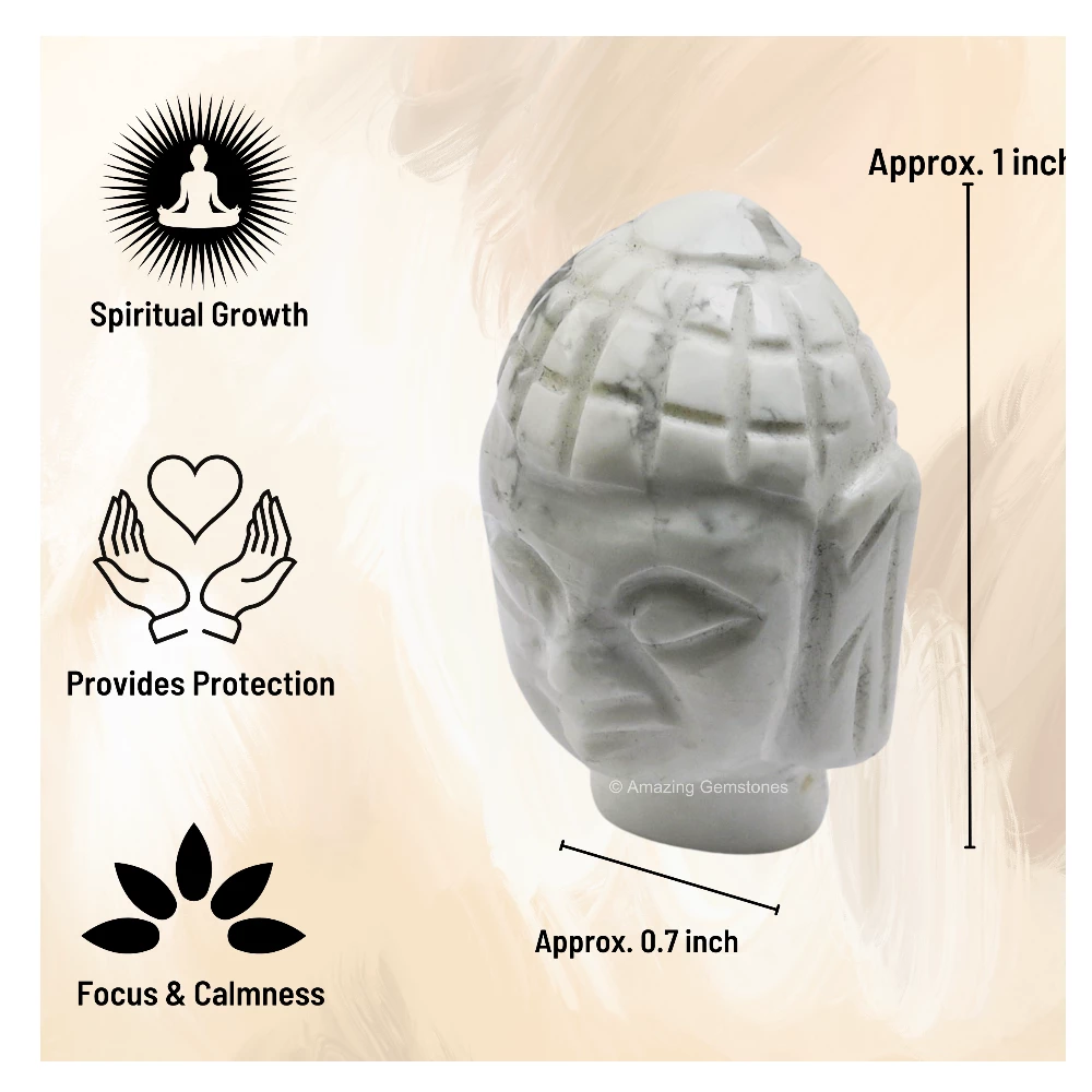 Howlite Buddha Head