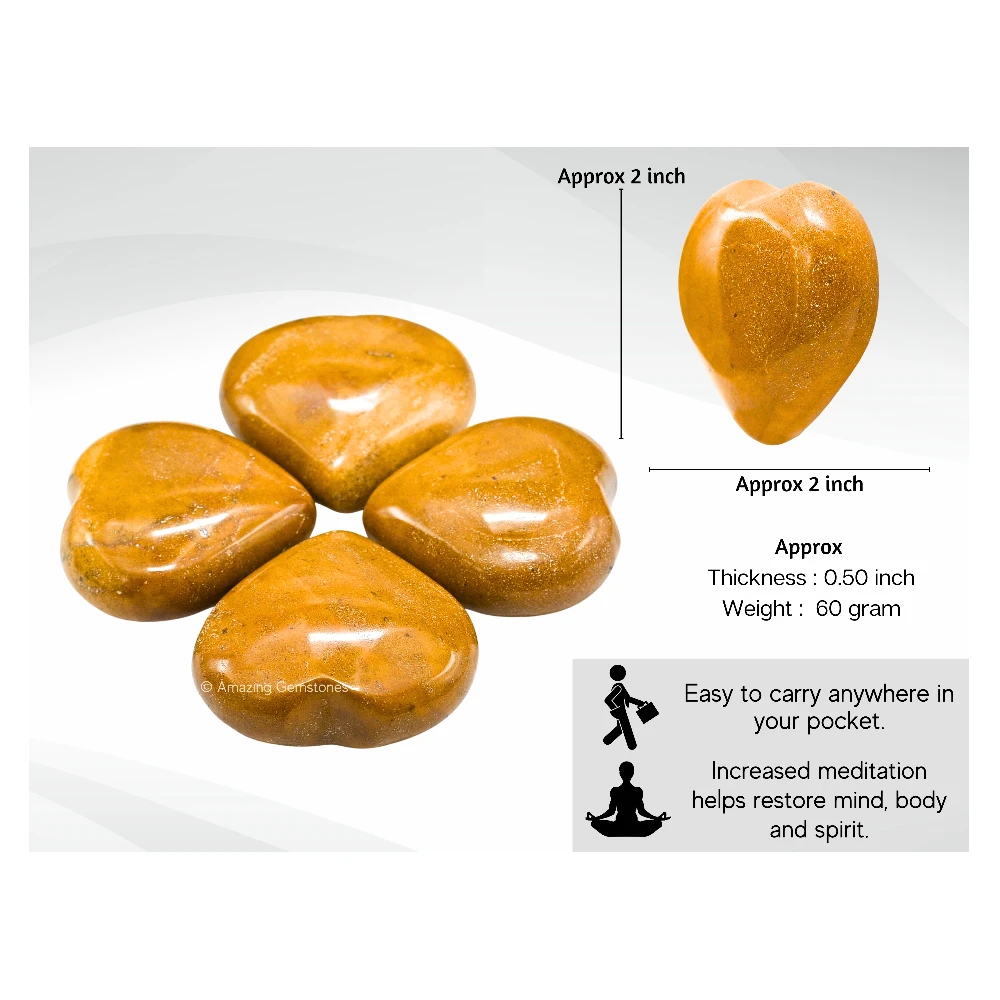 Yellow Jasper Heart