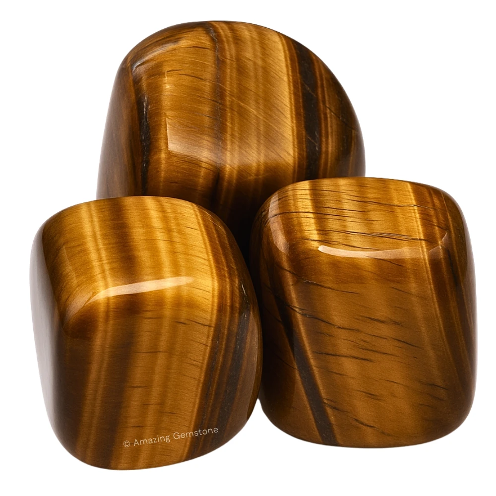 Tumbled Tiger Eye Crystals Stones (1000+ Carats)