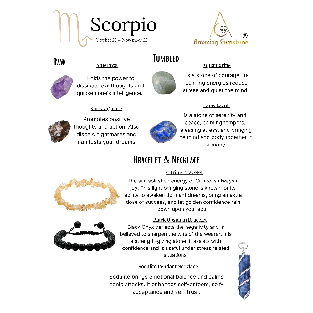 Crystals for Scorpio (Premium Set)