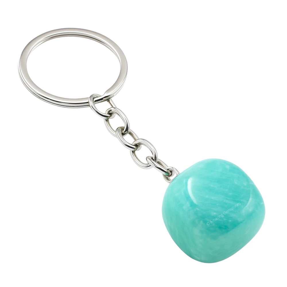 Amazonite Keychain Keys Holder (Tumble)