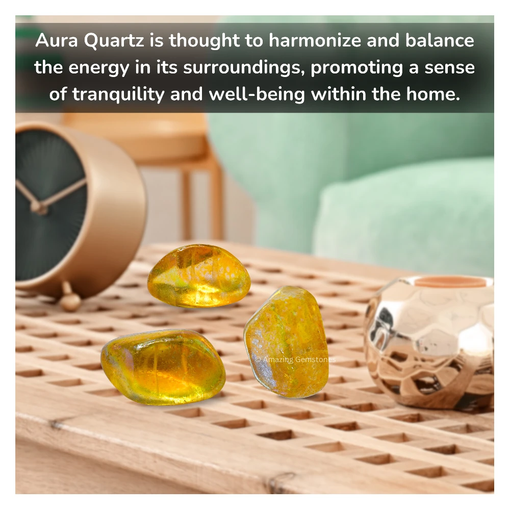 Tumbled Tangerine Aura Quartz Crystals (1 oz)