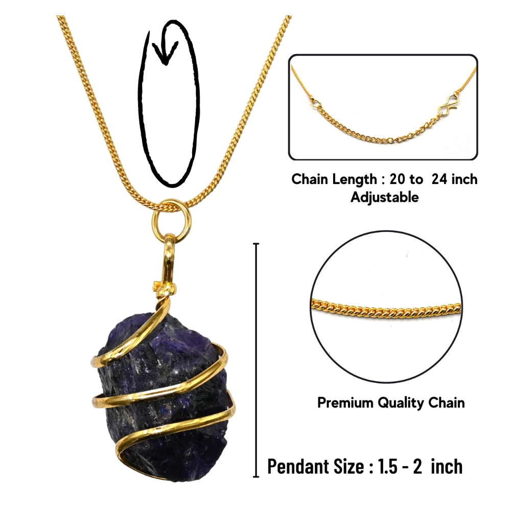 Amethyst Necklace - Raw Crystal (Gold)