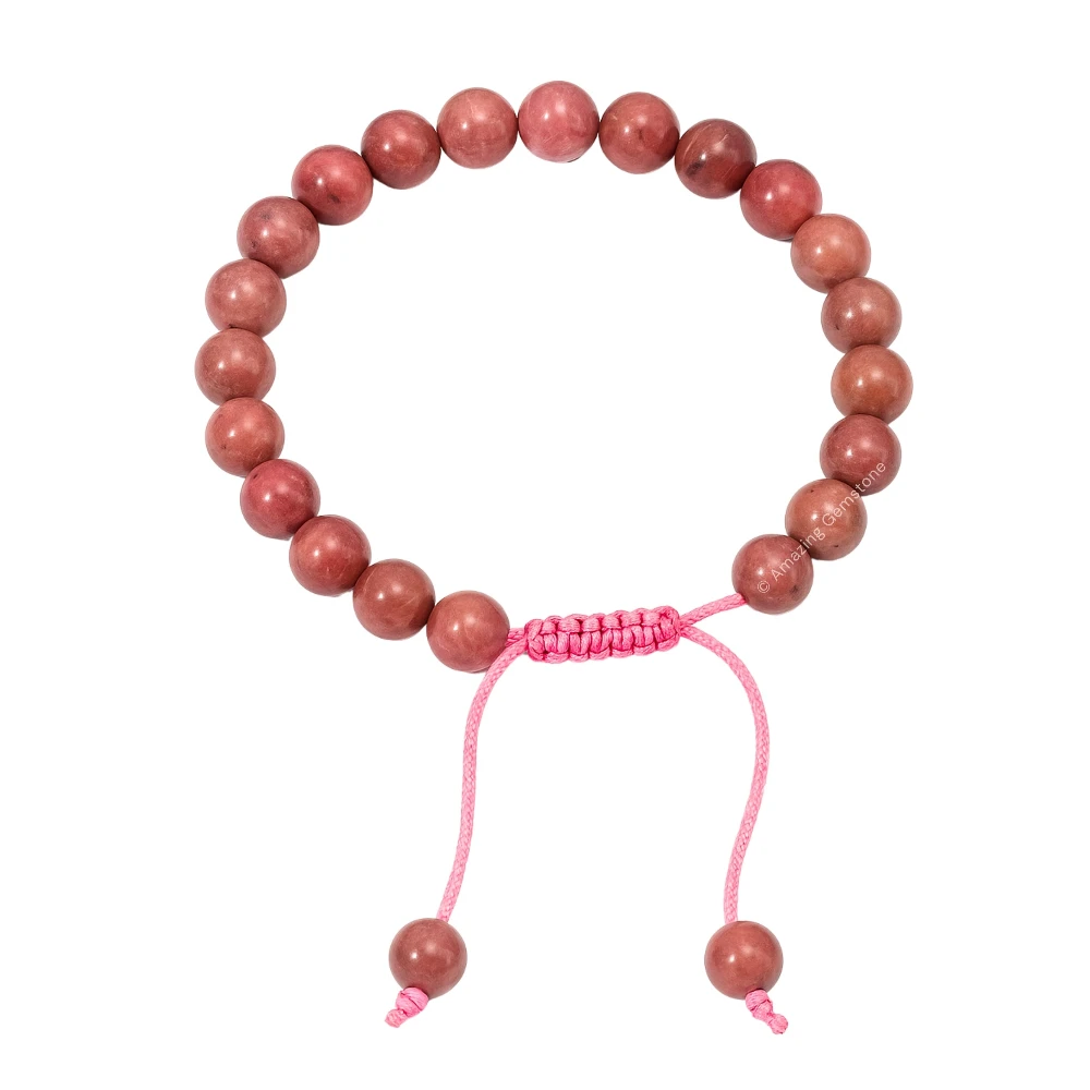 Pink Rhodonite Bracelet (Adjustable)