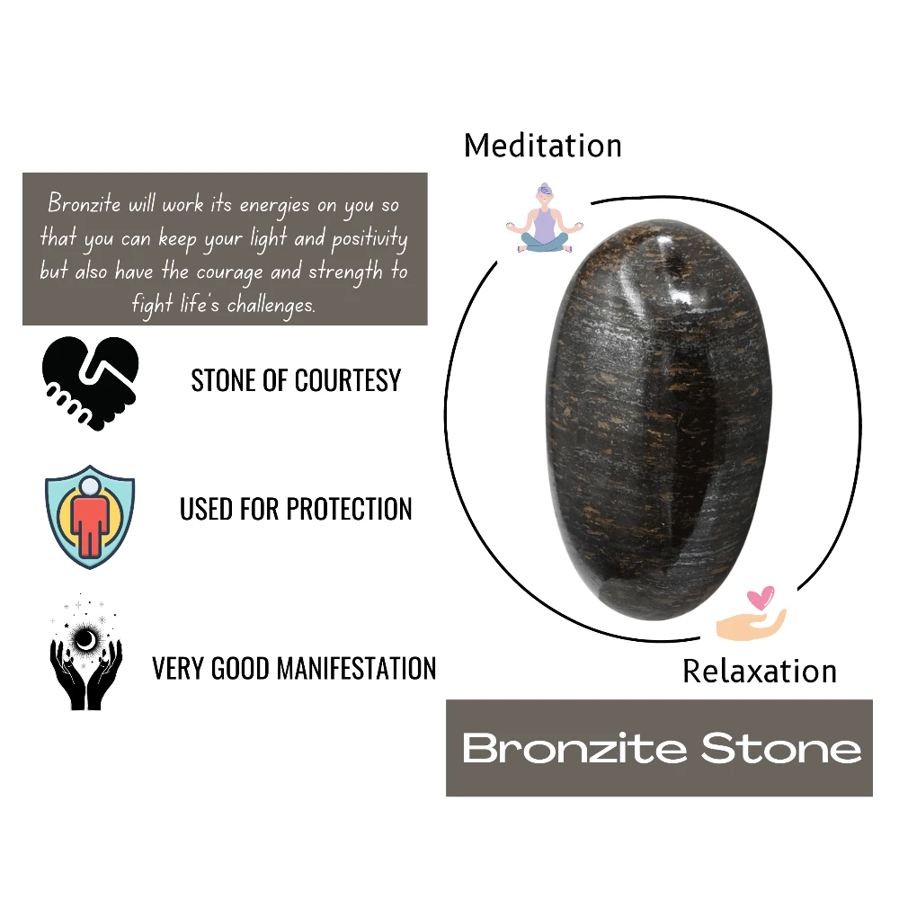Bronzite Palm Stone
