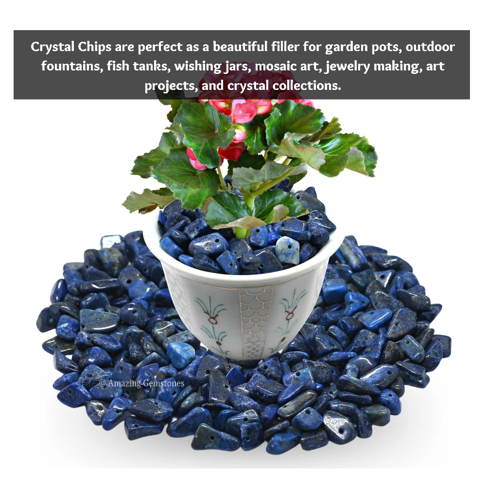 Lapis Lazuli Chips - Pre Drilled