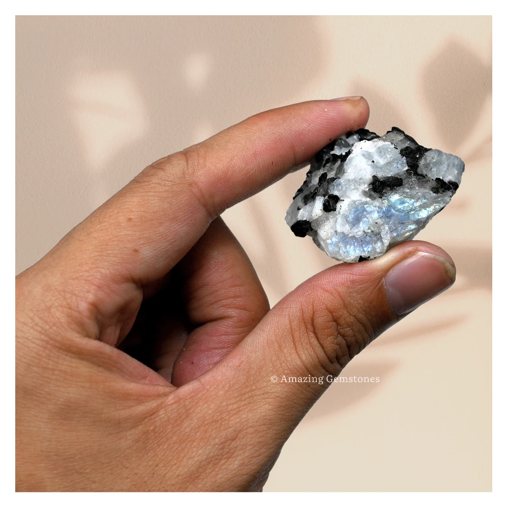 Rainbow Moonstone Raw Crystals (2 Pieces)