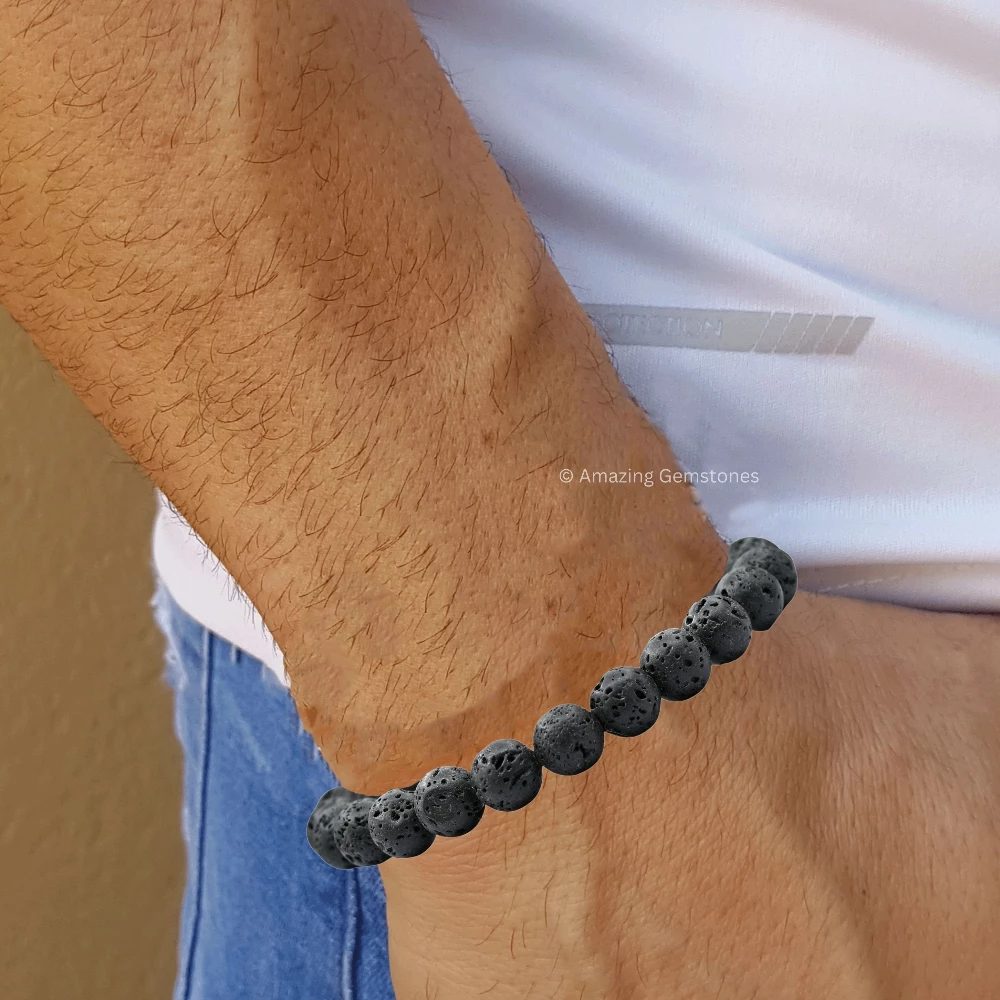 Lava Stone Bracelet (Adjustable)