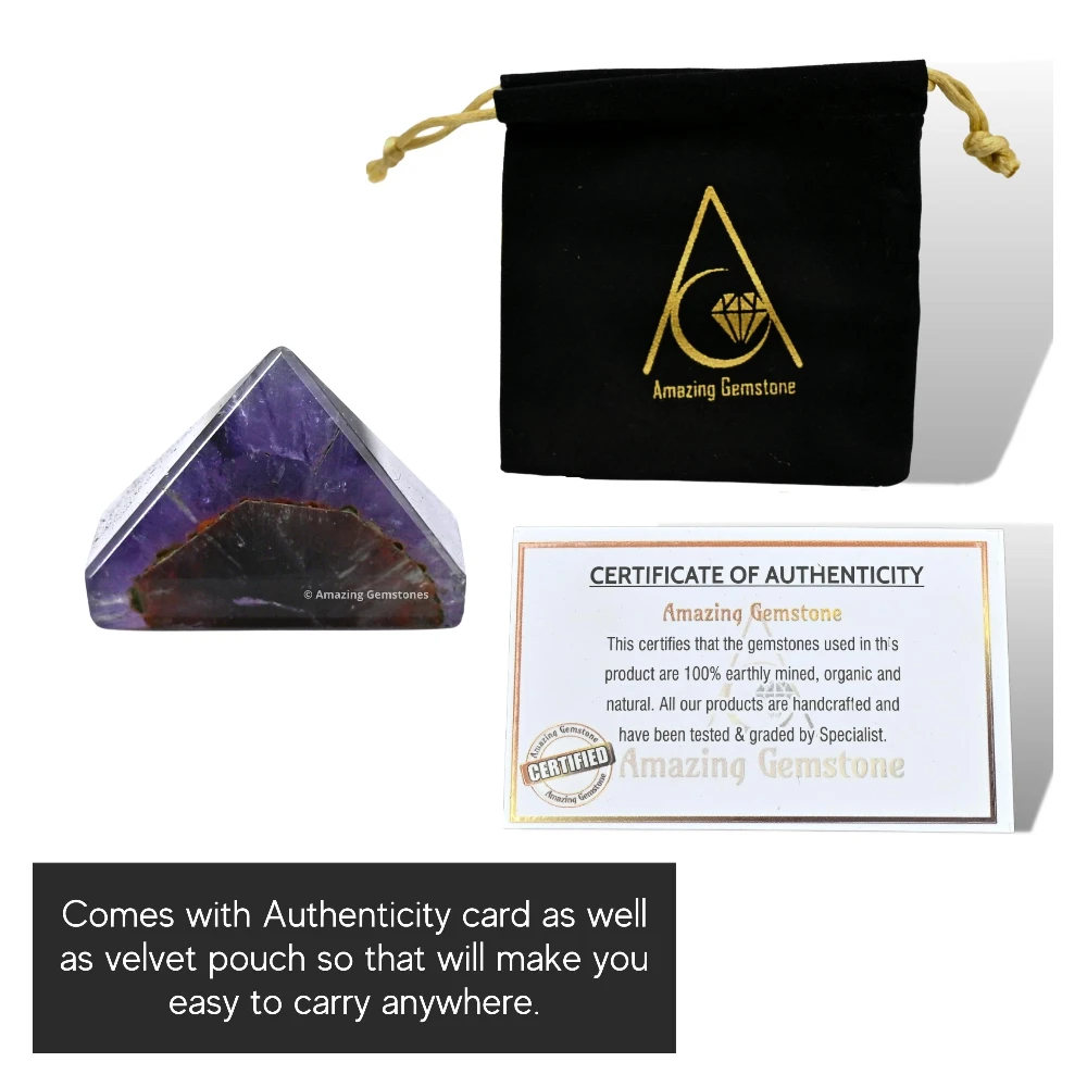 Amethyst Chevron Pyramid (1 Inch)