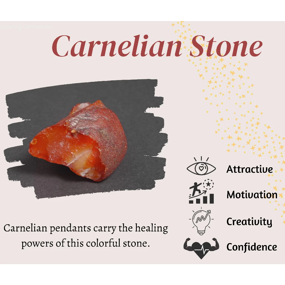 Carnelian Necklace - Raw Crystal (Gold)